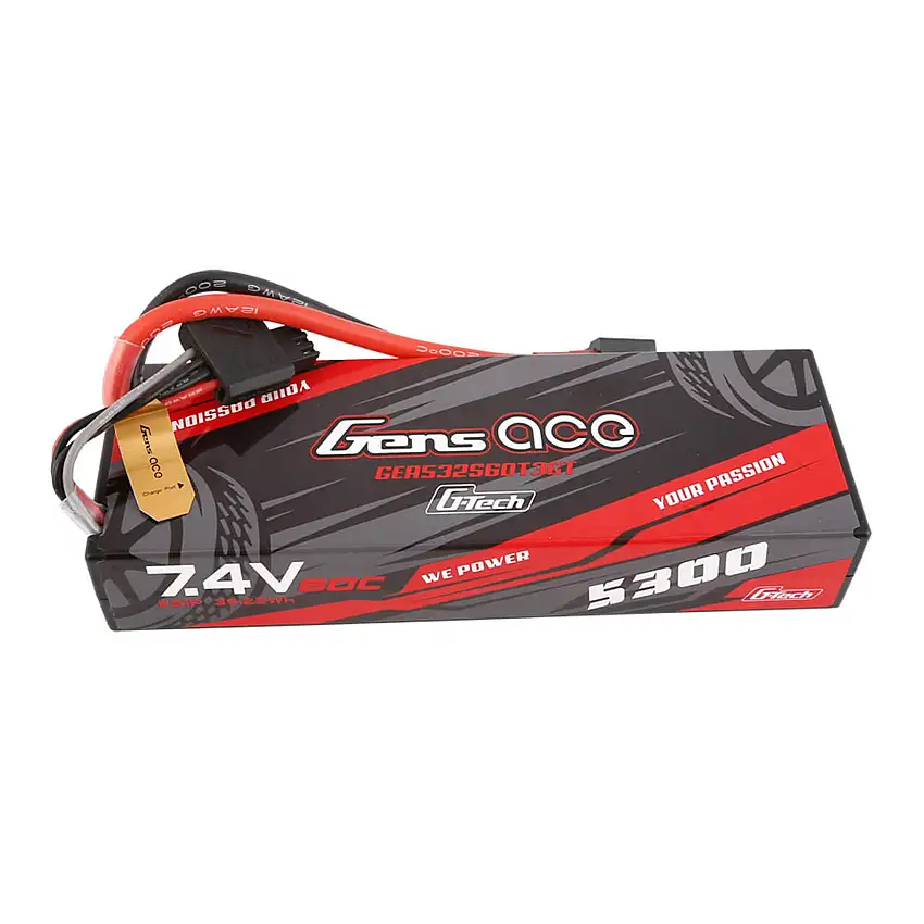 5300mAh 2S 7.4V 60C HardCase Lipo Battery Pack w/ EC3 and Deans