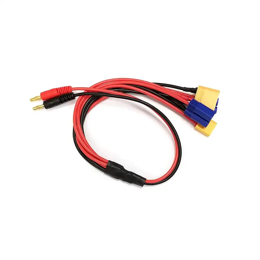 4-Function Charge Adapter to Male 4mm Bullets (XT60, XT90, EC3, EC5)