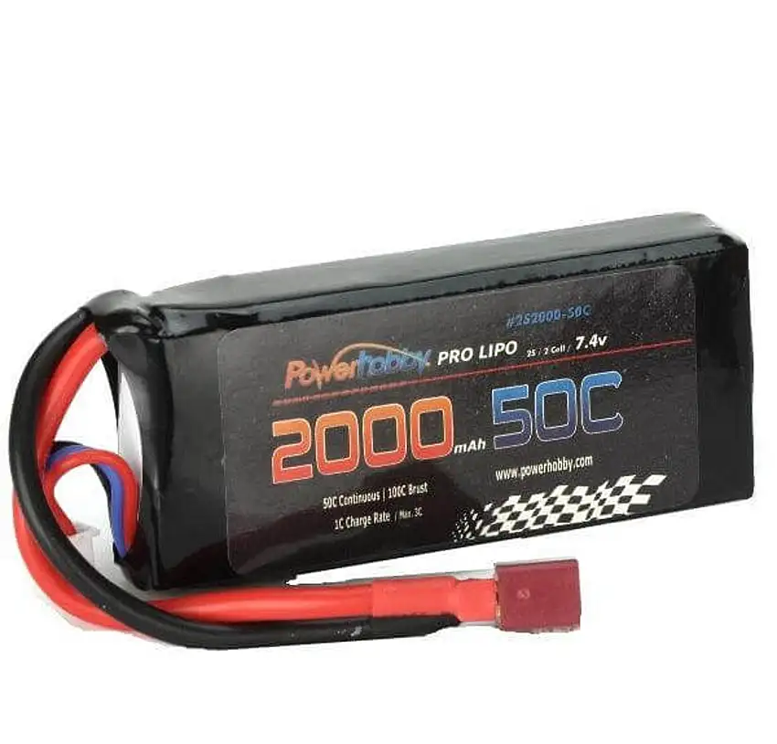 2S 7.4v 2000mAh 50c LiPo Battery w/ Deans Plug