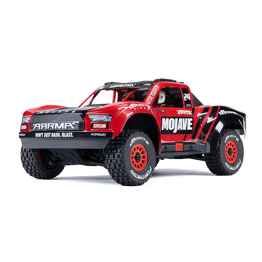 Mojave Grom MEGA 380 Brushed 4x4 Small Scale Desert Short Course Truck RTR R/C (Red/Black)