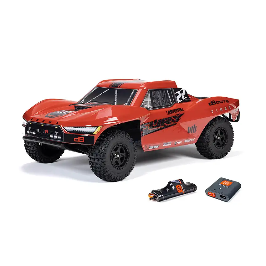 FURY MEGA 550 2WD Short Course Truck RTR R/C (Red)