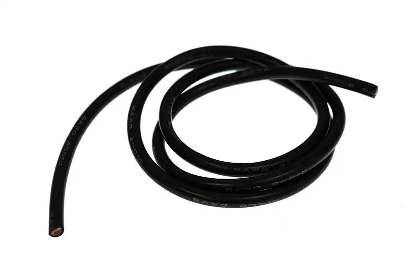 8 Gauge Silicone Wire, 3ft (Black)