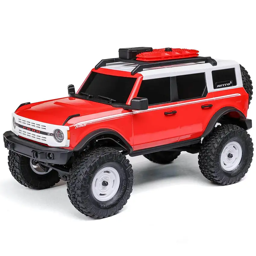 SCX24 Ford Bronco 4X4 RTR Brushed Rock Crawler (Battery & Charger Included) (Red)