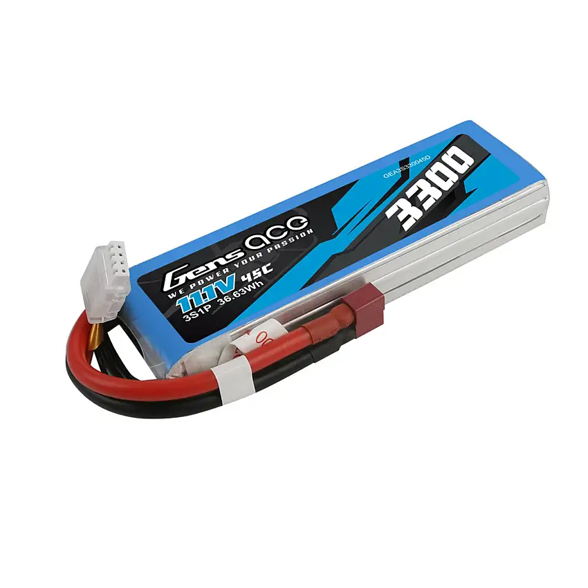 3300mAh 3S 45C 11.1c LiPo Battery (Deans)