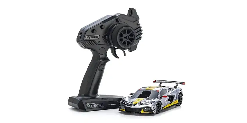 MINI-Z RWD MR-04 Readyset Chevrolet Corvette C8.R RTR R/C (Chrome/Yellow)