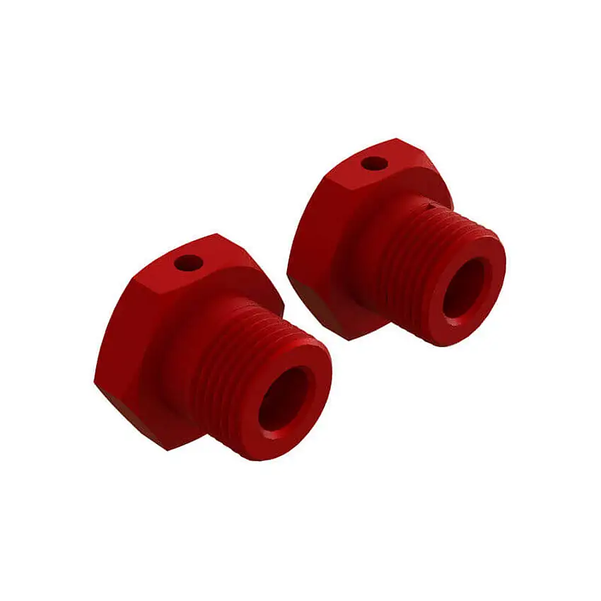 Aluminum Wheel, 17mm Hex, Red (2) (Typhon)