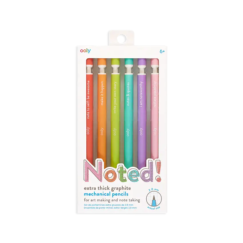 Noted! Graphite Mechanical Pencils - Set of 6