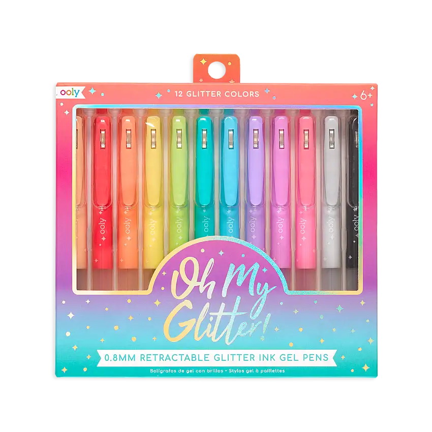 Oh My Glitter! Retractable Gel Pens - Set of 12