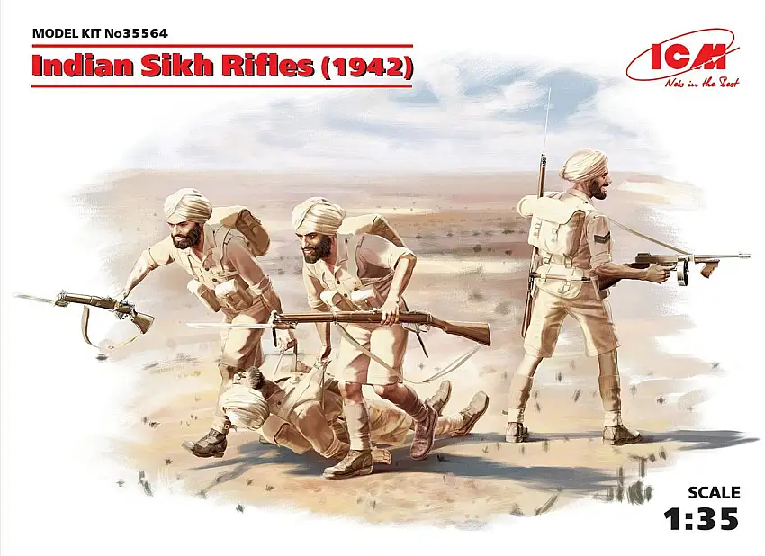 Indian Sikh Rifles 1942 Figure Set (4) 1/35 ICM Models