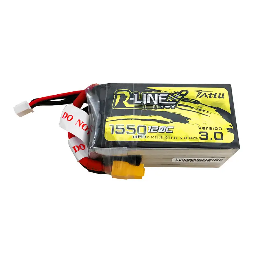 Tattu R-Line V3.0 1550mAh 18.5V 120C 5S1P Lipo Battery XT60