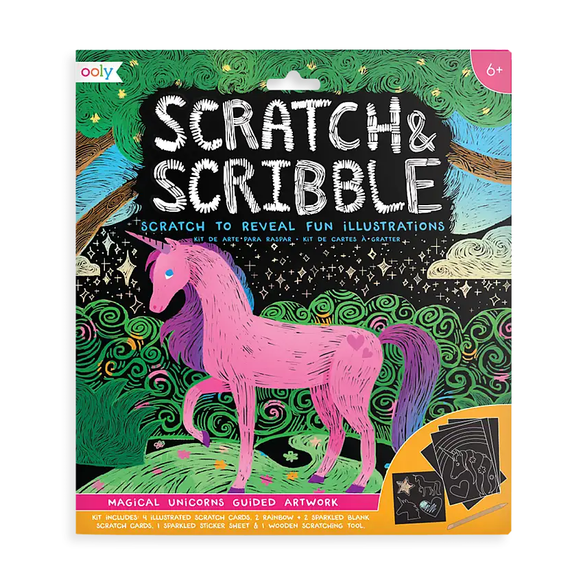 Magical Unicorn Scratch And Scribble Scratch Art Kit