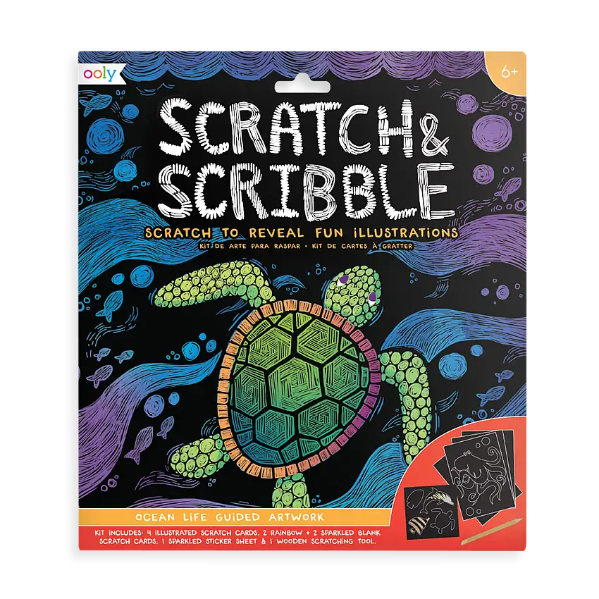 Ocean Life Scratch and Scribble Scratch Art Kit