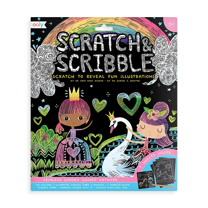 Princess Garden Scratch And Scribble Scratch Art Kit