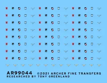Archer Fine Transfers 99044 Waterslide Decal: 1/35 German Helmet Insignias