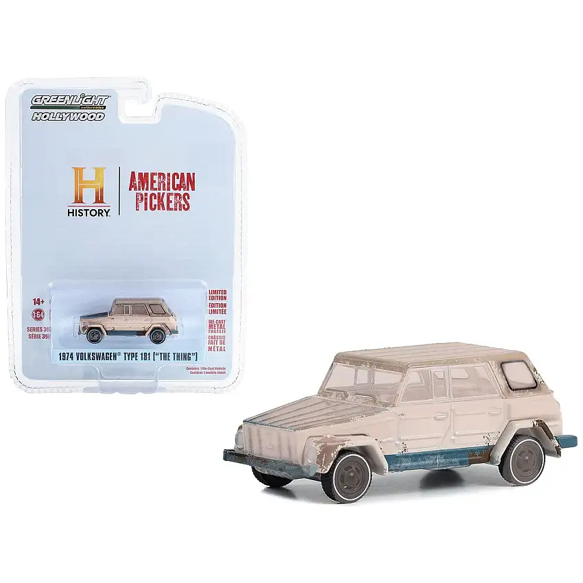 1974 Volkswagen Thing (Type 181) Beige (Weathered) "American Pickers" (2010-Current) TV Series "Hollywood Series" Release 39 1/64 Diecast Model Car by Greenlight