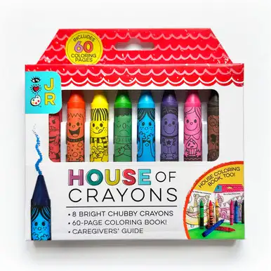 BRIGHT STRIPES iHeartArt JR House of Crayons with Coloring Book (19790)