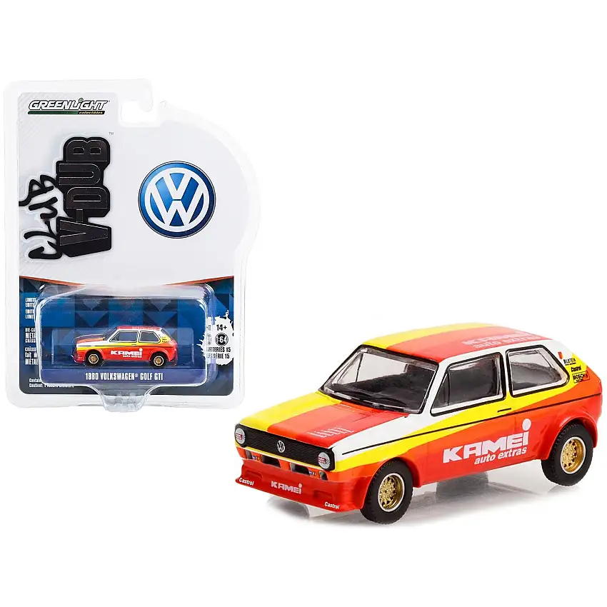 1980 Volkswagen Golf GTI "Kamei Auto Extras" "Club Vee V-Dub" Series 15 1/64 Diecast Model Car by Greenlight