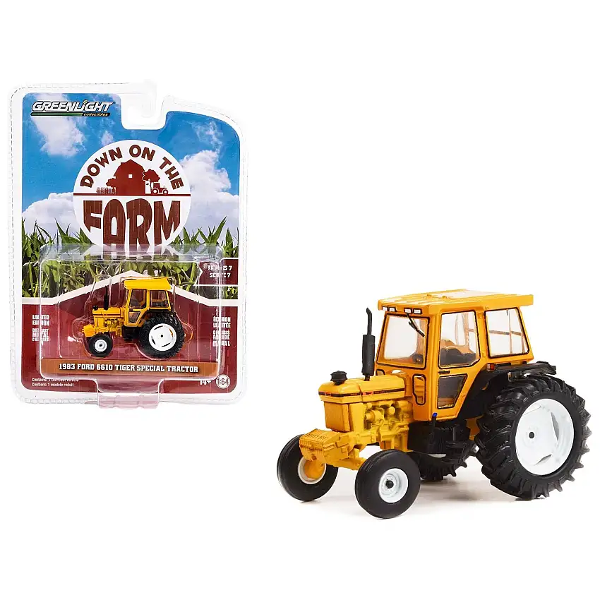 1983 Ford 6610 Tiger Special Tractor Yellow "Down on the Farm" Series 7 1/64 Diecast Model by Greenlight