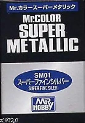MR HOBBY GUNZE SANGYO COLOR SUPER METALLIC SM01 SILVER