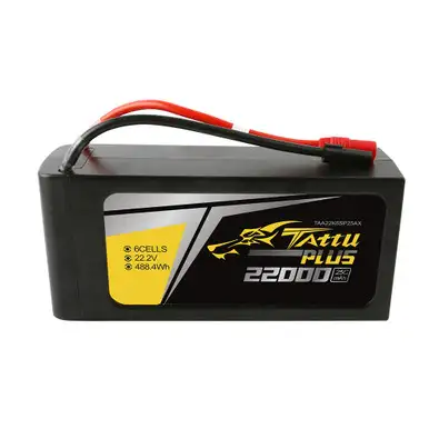 Tattu Plus 6s 22000mAh 25C 22.2V Lipo Smart Battery Pack with AS150+XT150 Plug (new version)