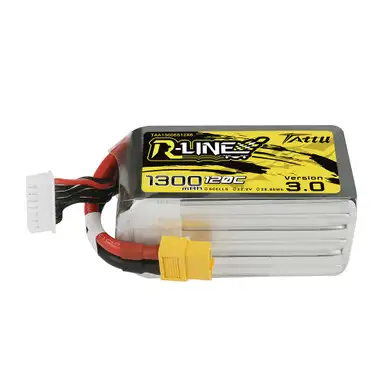 Tattu 1300mAh 6S 120C 22.2V R-Line Version 3.0 Lipo Battery Pack with XT60 Plug