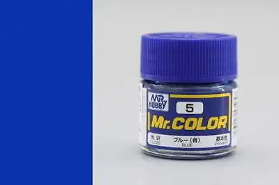 GUNZE MR HOBBY COLOR LACQUER C05 BLUE MODEL KIT PAINT 10ml