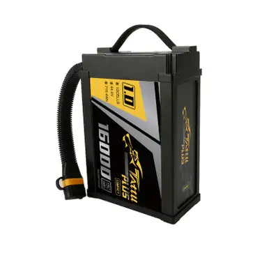 Tattu Plus 1.0 Compact Version 16000mAh 44.4V 15C 12S1P Lipo Smart Battery Pack with AS150U Plug