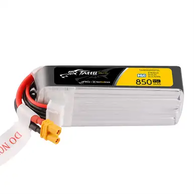 Tattu 850mAh 4S 95C 15.2V HV Lipo Battery Long Pack with XT30 Plug