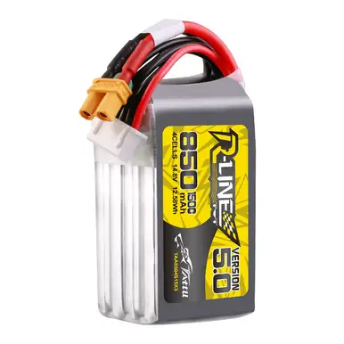 Tattu R-Line Version 5.0 850mAh 4S 150C 14.8V Lipo Battery Pack with XT30U-F Plug