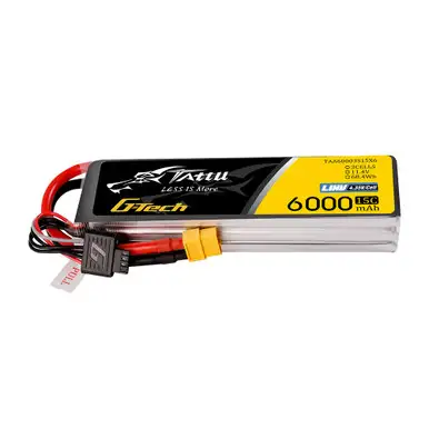 Tattu 3S 6000mAh 15C 11.4V G-tech Lipo Battery Pack with XT60 Plug