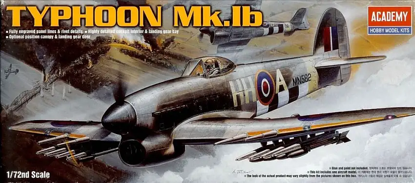 Academy 12462 1/72 Hawker Typhoon 1B Aircraft