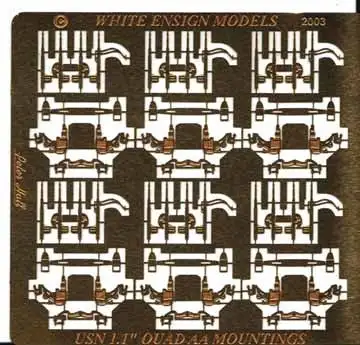 White Ensign Models 3542 1/350 USN Quad 1.1" Anti-Aircraft Mounts (6) (D)