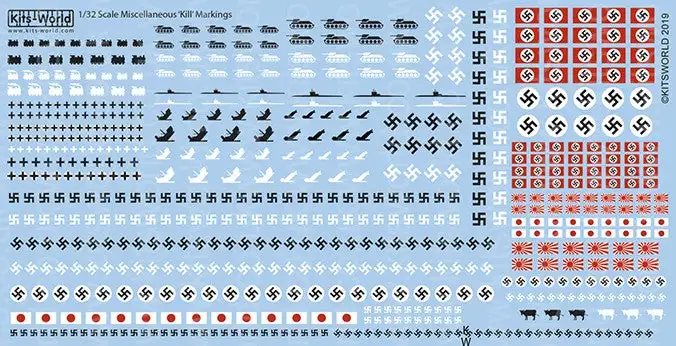 Warbird Decals 132141 1/32 Various Generic Kill Markings