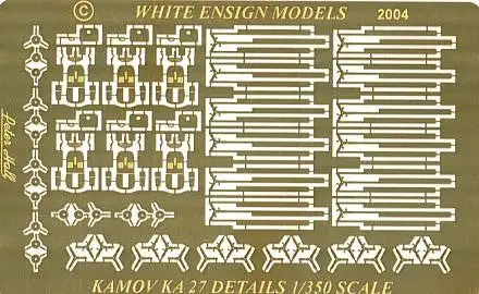 White Ensign Models 3561 1/350 Kamov Ka27 Helix Fittings for 6 TSM Helicopters (D)