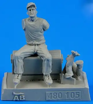 Aerobonus 480105 1/48 WWII US Army Aircraft Mechanic #1 Pacific Theatre (Sitting