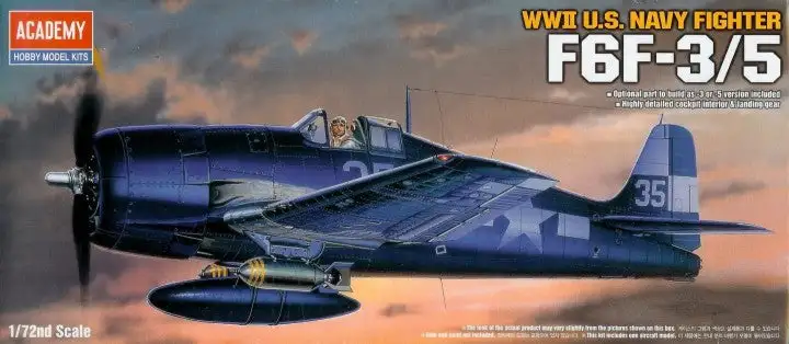 Academy 12481 1/72 F6F3/5 Hellcat USN Fighter