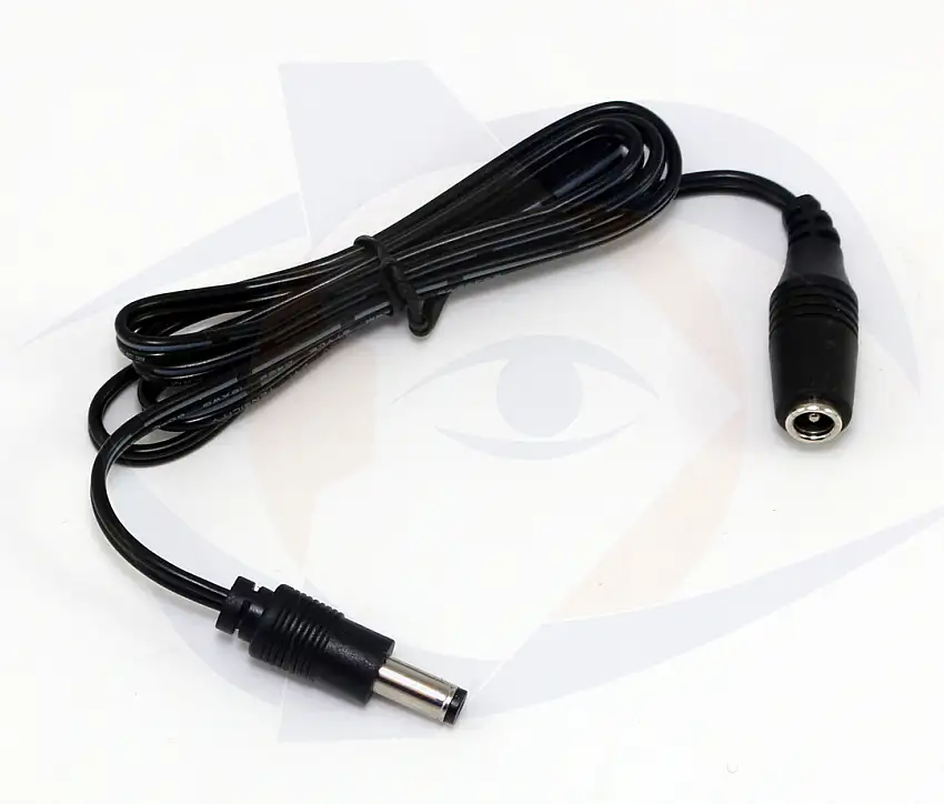 2.1mm Barrel Connector Extension 3' Cord 18 AWG Wire