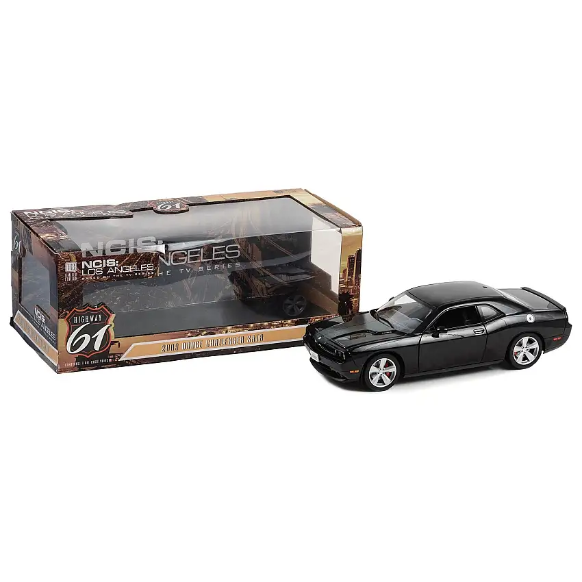 2009 Dodge Challenger SRT8 Brilliant Black "NCIS: Los Angeles" (2009-Current) TV Series 1/18 Diecast Model Car by Highway 61