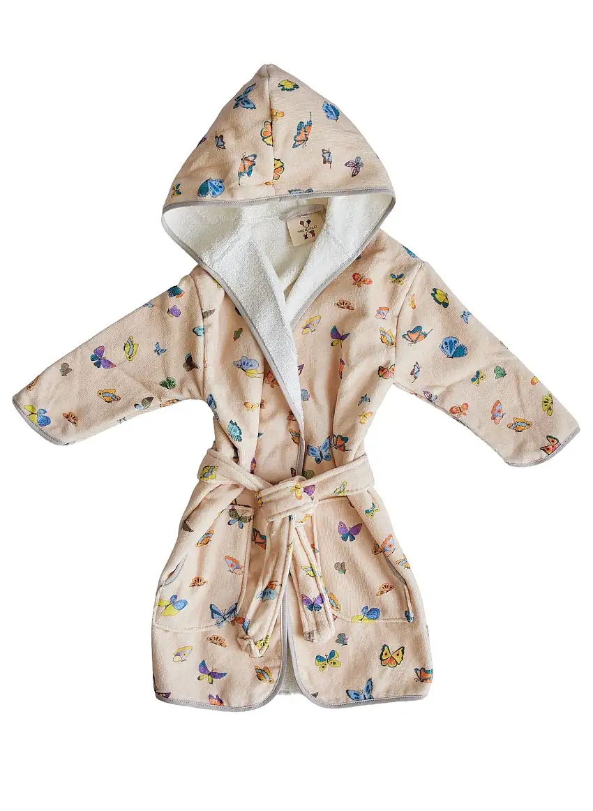 Blush Peach Madame Butterfly Bathrobe