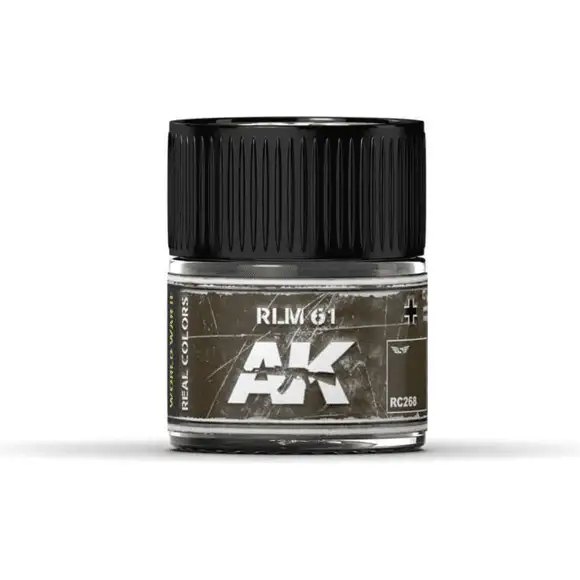 AK Interactive Real Color RLM 61/ RAL 8019 10ML Acrylic Hobby Paint Bottle
