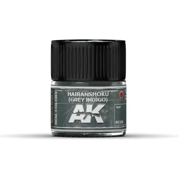 AK Interactive Real Color Hairanshoku Grey Indigo 10ML Acrylic Hobby Paint Bottle