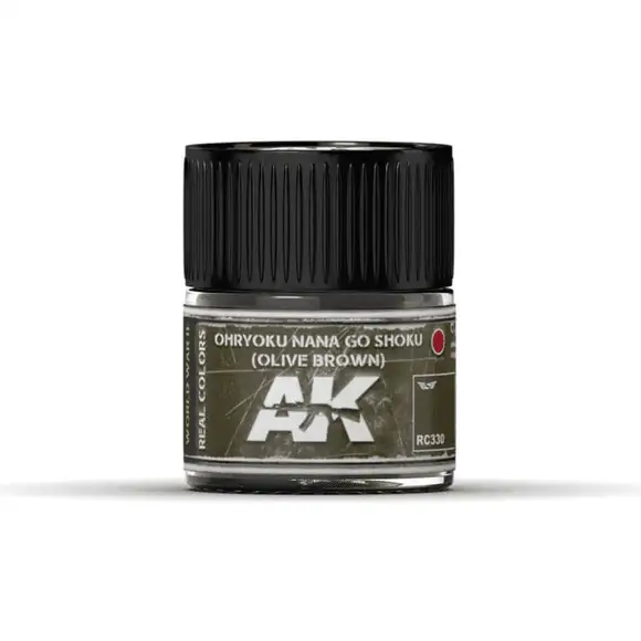 AK Interactive Real Color Ohryoku Nana Go Shoku Olive Brown 10ML Acrylic Hobby Paint Bottle