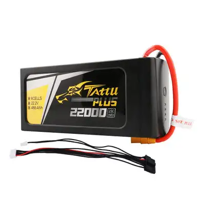 Tattu Plus 22000mAh 6s 25C 22.2V Lipo Smart Battery Pack with XT90-S Plug (New Version)