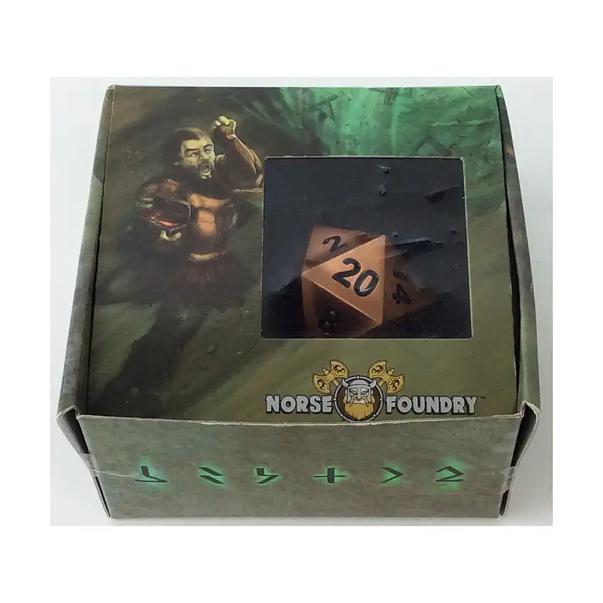 Boulder 45mm d20 - Gnomish Copper w/Black