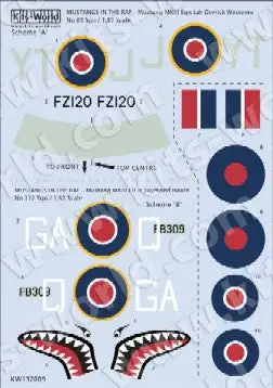 Warbird Decals (Kits World) 132009 1/32 P51 Mk III RAF Sq. Ldr. Derrick Westenra & Lt. Raymond Hearn (D)