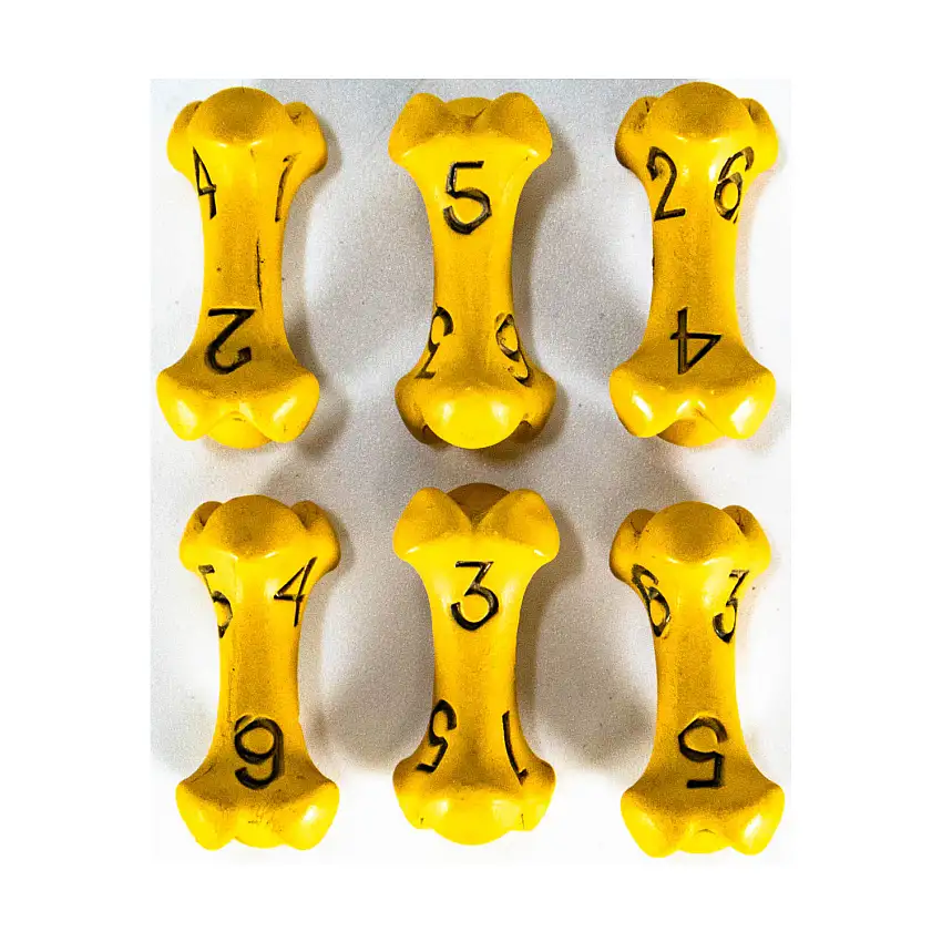 Bone-Shaped d6's (6)