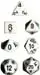 Chessex Dice Set: Opaque White w/Black (7)