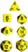 Chessex Dice Set: Opaque Yellow w/Black (7)