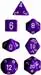 Chessex Dice Set: Opaque Purple w/White (7)