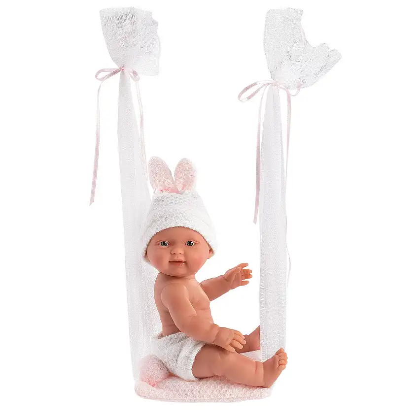 Anatomically Correct Baby Doll with Tulle And Baby Swing 10.2" | Sadie